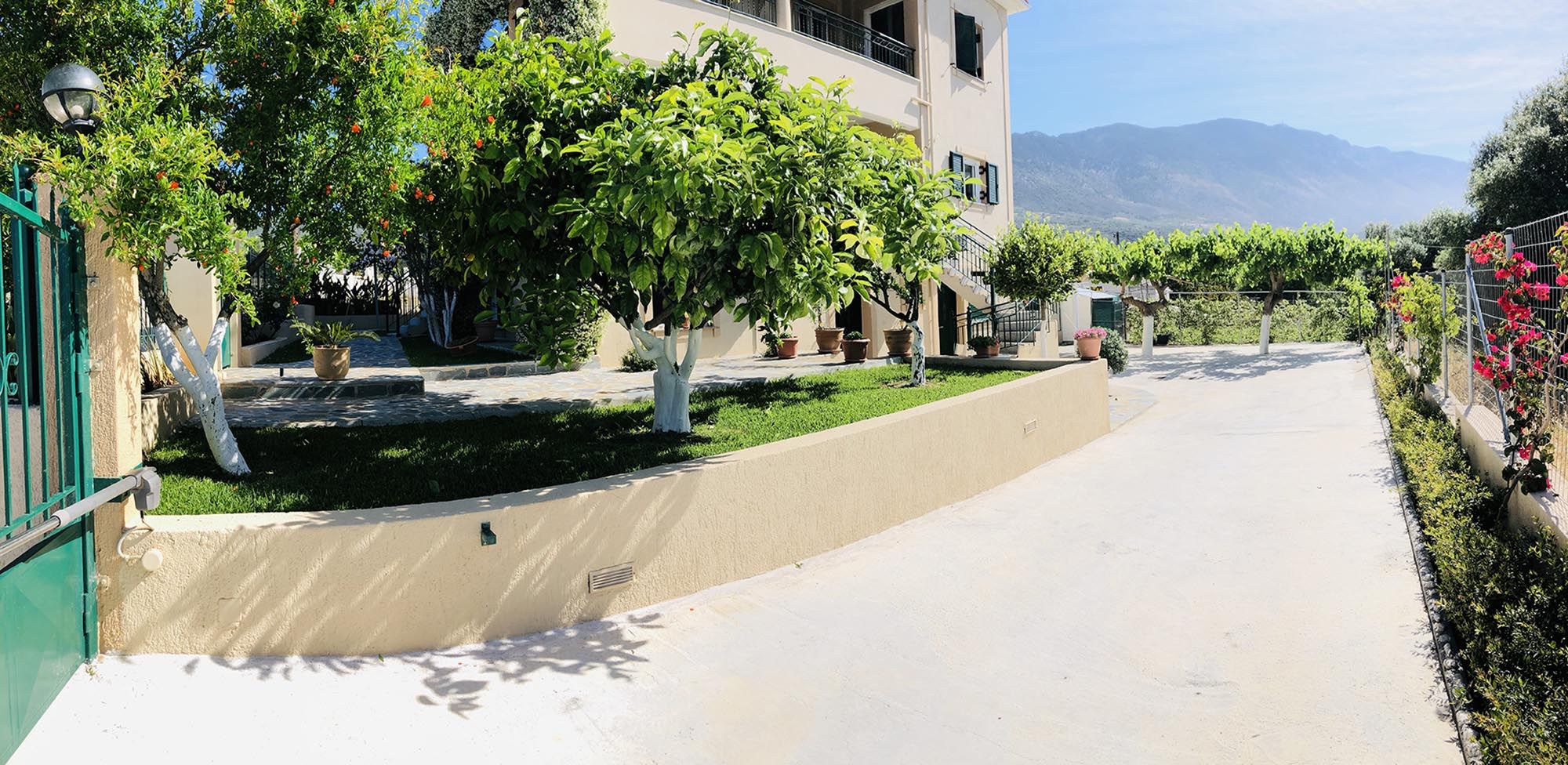 Strelitzia Apartments family property and garden in Karavados, Kefalonia